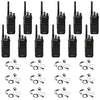 Motorola BPR50DX 12-Pack Bundle with HKLN4604 Headsets – Includes 12 two-way radios and 12 earpiece headsets for clear communication, ideal for businesses and teams.