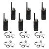 Image of the Motorola BPR50dx 6 Pack Bundle with HKLN4604 Headsets, featuring six Motorola BPR50dx radios and six HKLN4604 earpieces for hands-free communication. Ideal for industries requiring reliable, portable, and efficient two-way communication solutions.