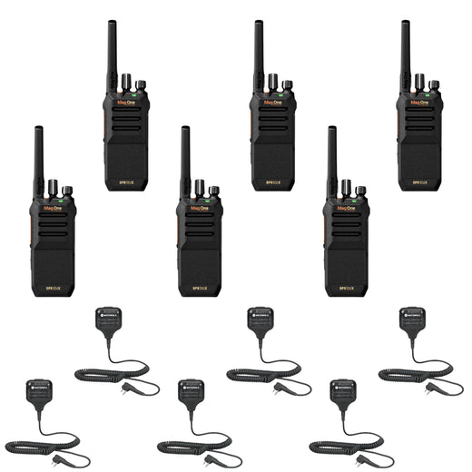 Motorola BPR50dX 6-Pack Bundle with HKLN4606 Speaker Microphones