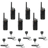 Image of the Motorola BPR50dx 6 Pack Bundle with HKLN4606 Speaker Microphones, showcasing six Motorola BPR50dx radios and six HKLN4606 remote speaker microphones for reliable and efficient communication. Designed for industries requiring rugged and professional-grade two-way communication solutions.