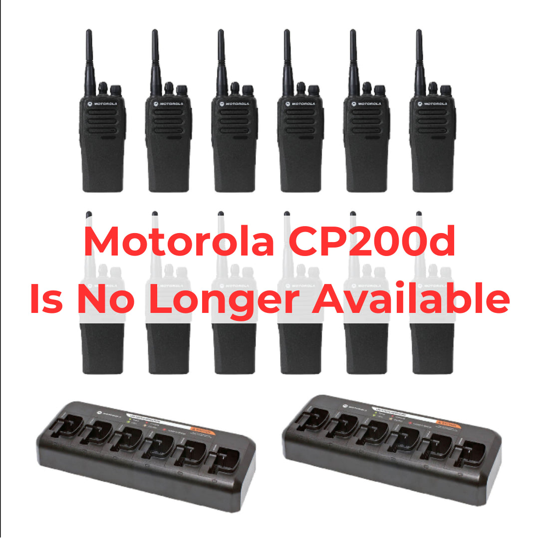 12 pack Motorola CP200d MotoTRBO Portable Radio plus 2 multi unit charger