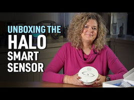 Unboxing of the Halo Smart Sensor 3C, showcasing its design, included accessories, and features for vape detection, safety, air quality, and environmental monitoring.