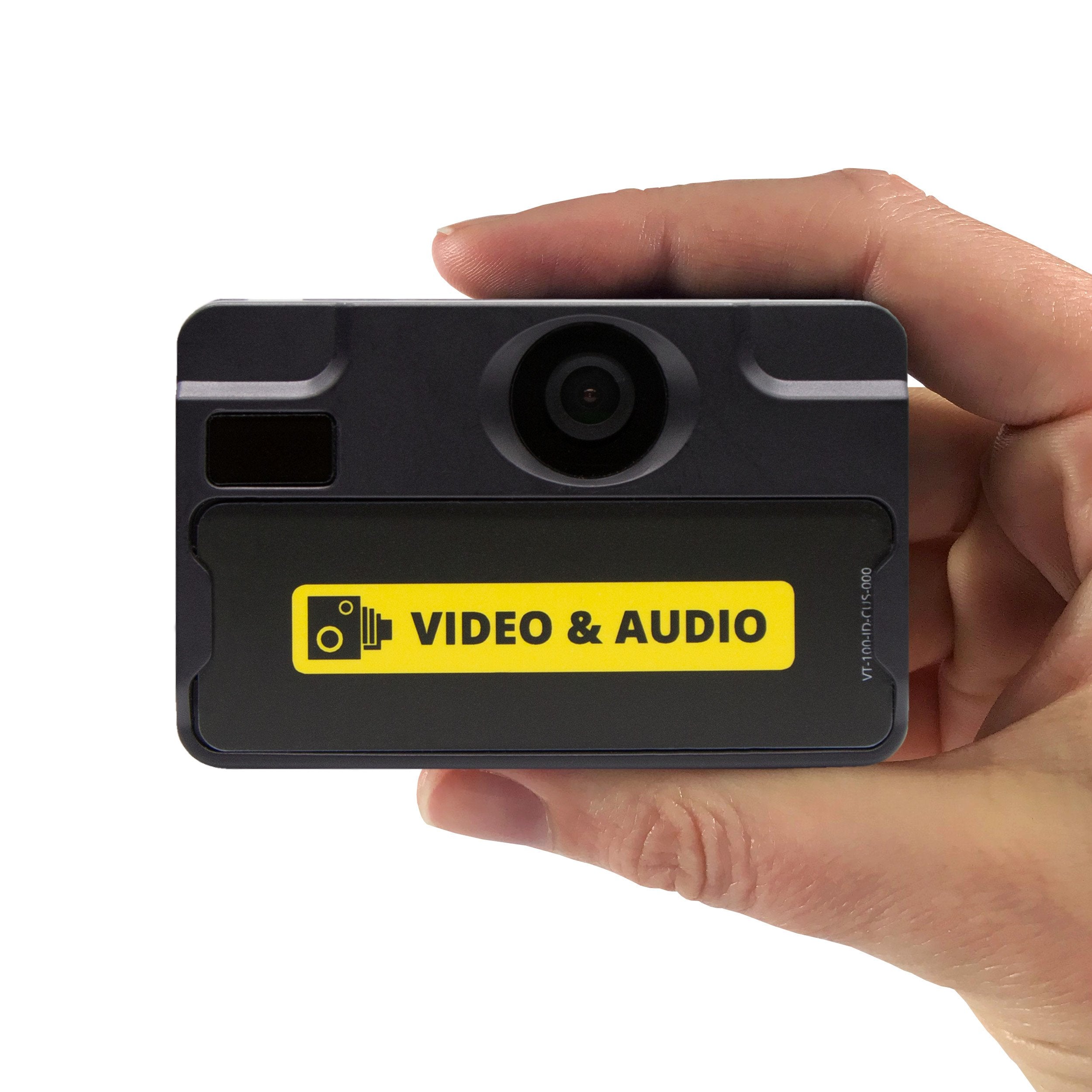 VT100 Body Worn Camera – in-hand view