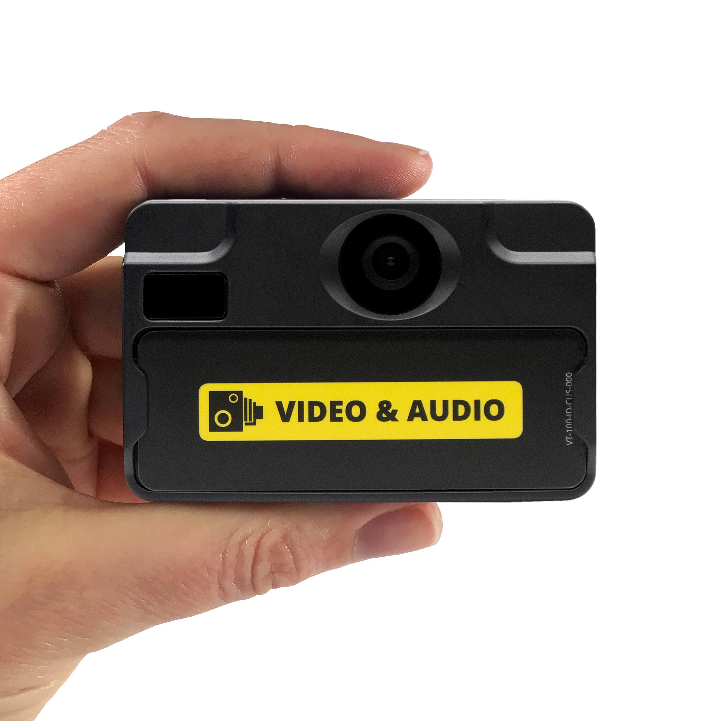 VT100 Body Worn Camera – in-hand view