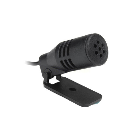 Motorola GMMN4065 visor microphone with mounting bracket for mobile two-way radios, compact black design with directional mic head.