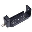 Motorola RLN6468 key lock trunnion mounting kit for securing mobile two-way radios in vehicles, shown with lock and mounting bracket.