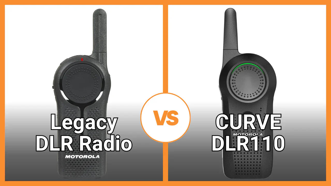 Comparison of discontinued Motorola DLR1020 and DLR1060 radios with the CURVE DLR110 replacement for business communication.