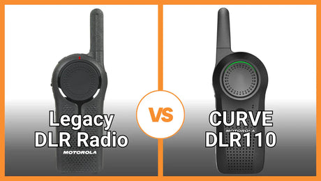 Comparison of discontinued Motorola DLR1020 and DLR1060 radios with the CURVE DLR110 replacement for business communication.