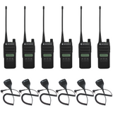 Motorola CP100D Limited-Display 6 Pack bundle and PMMN4013A Speaker Microphones