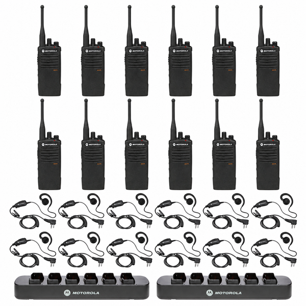 RDU4100 12 Pack Bundle with Multi Unit Chargers and Headsets
