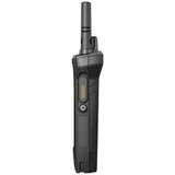 Right side profile of the MOTOTRBO Ion displaying the secure accessory connector for attaching audio earpieces, remote speaker microphones, and other performance-enhancing tools.