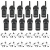 Motorola DLR1020 12 Pack Bundle with Headsets - Includes 12 license-free DLR1020 two-way radios and 12 HKLN4604 earpiece headsets for clear, interference-free communication in professional environments like retail, hospitality, and event management.