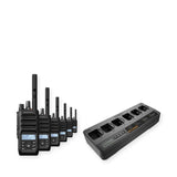 Motorola R5 Display Radio 6 Pack Bundle with Multi Unit Charger
