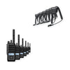 Motorola R5 Display Radio 6 Pack Bundle with Speaker Microphones and Multi Unit Charger