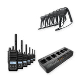 Motorola R5 Display Radio 6 Pack Bundle with Speaker Microphones and Multi Unit Charger
