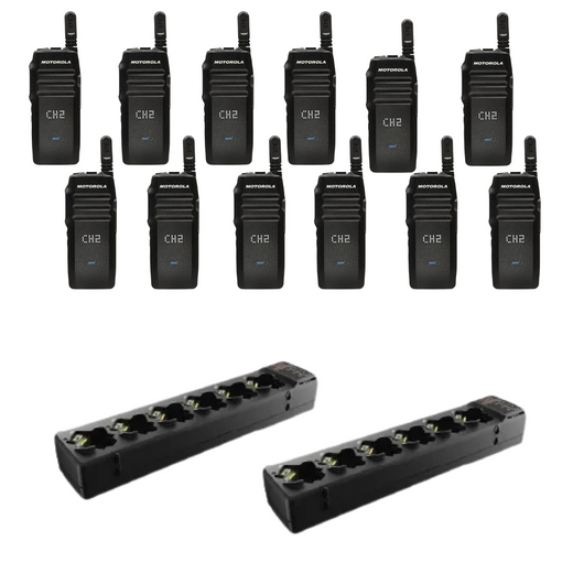 Motorola TLK100 12 Pack Bundle with Multi-Unit Charger