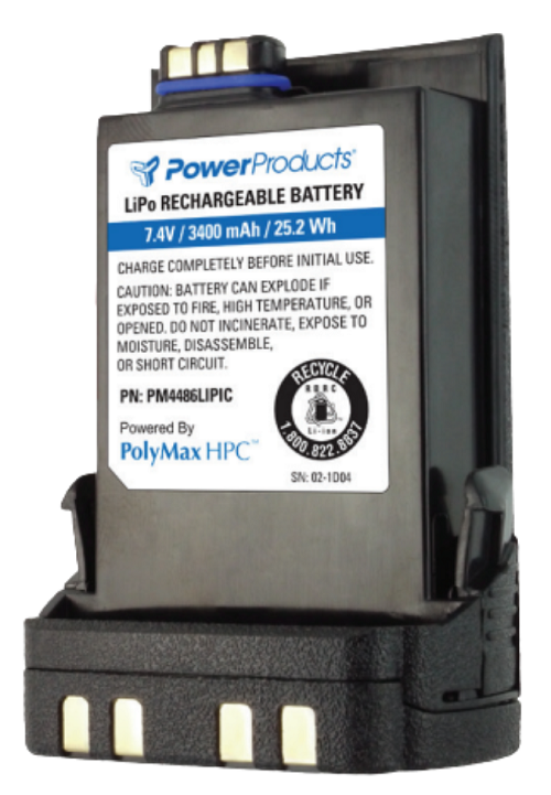 Power Products PM4486LIPIC Smart LiPo Battery for Motorola APX6000 – 3400mAh