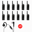 Motorola BPR45 12 Pack bundle with twelve HKLN4604 earpieces with PTT