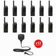 Motorola BPR45 12 Pack bundle with twelve HKLN4606 remote speaker microphones