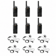 Motorola BPR45 6 Pack bundle with six HKLN4604 earpieces with PTT