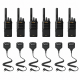 Motorola BPR45 6 Pack bundle with six HKLN4606 remote speaker microphones