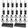 Motorola CP100D Limited-Display 12 Pack Bundle with Multi-Unit Chargers – 12-pack