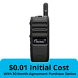 Buy Motorola TLK110 LTE two-way radio—rugged push-to-talk walkie talkie for business use with display showing an active channel.
