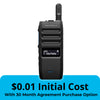 Buy Motorola TLK110 LTE two-way radio—rugged push-to-talk walkie talkie for business use with display showing an active channel.
