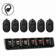 Motorola CLP1010e six-radio bundle with HKPN4007 multi-unit charger and earpiece