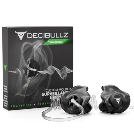 Decibullz RTL-RDO-AWA-BLK awareness adapter; kit also includes a compatible surveillance earpiece