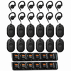 Front view of the Motorola CLP1010e two-way radio, featuring a sleek, compact design with a push-to-talk button, ideal for business communication.