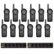 Motorola CURVE DLR110 12 Pack Bundle with 2 PMPN4589 Multi-Unit Chargers, featuring 12 digital two-way radios and dual chargers for efficient team communication in retail, hospitality, and event management.