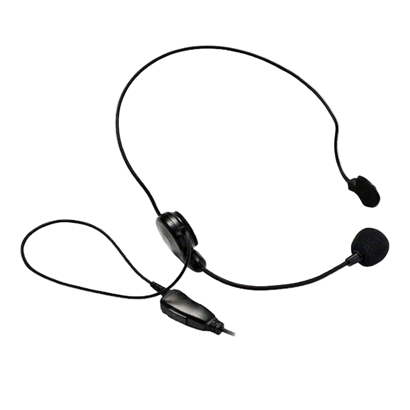 Motorola PMLN6542 Mag One behind-the-head headset with boom microphone and inline push-to-talk button.