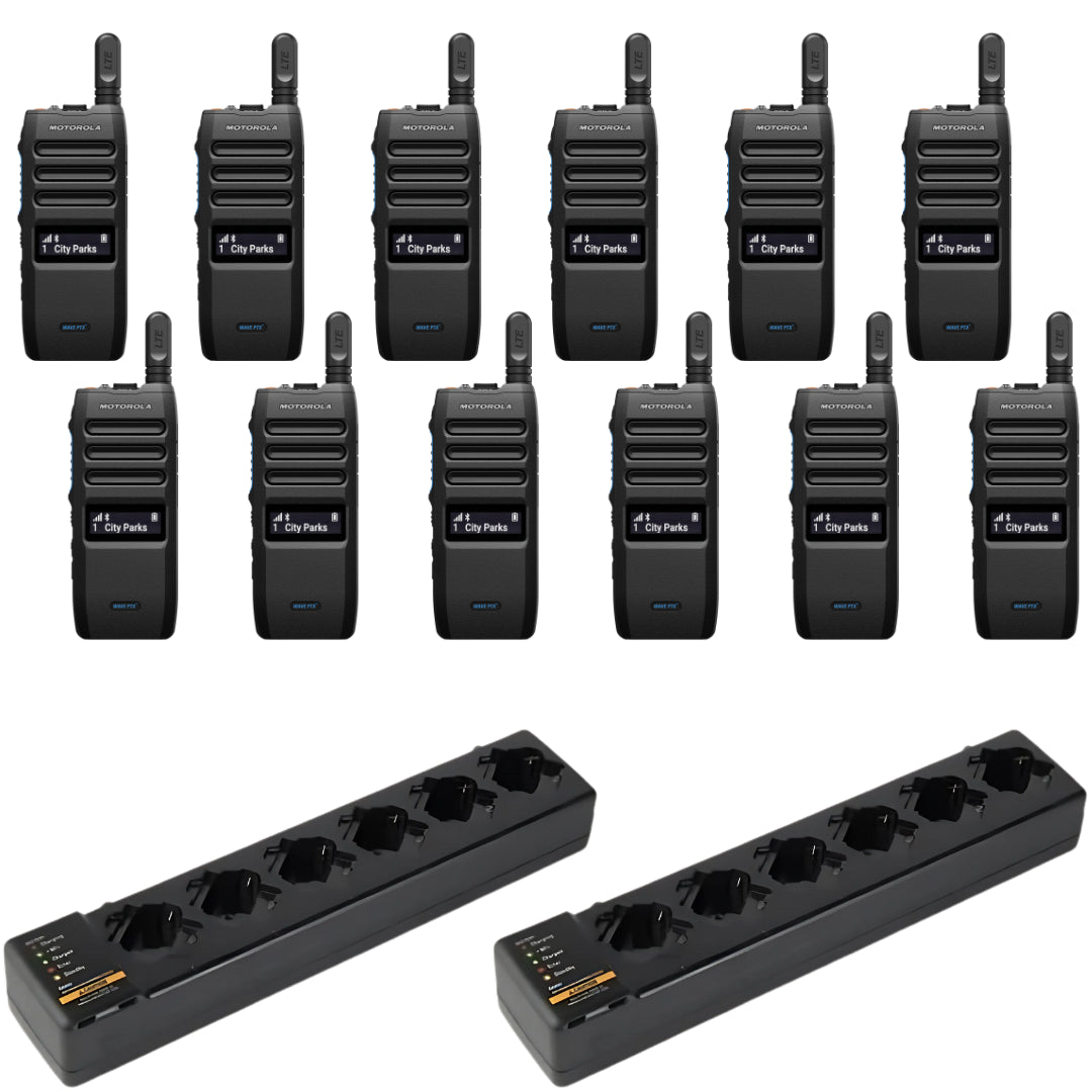 ミューテック◆ビデオ送信機 μ－１２Ｔx 受信機μ－１２Ｒｘ Motorola TLK110 12 Pack with Multi-Unit Chargers | Nationwide PTT