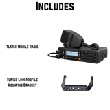 Motorola TLK150 Mobile Radio with High Profile Mounting Bracket – Nationwide Push-to-Talk Over Cellular (PoC) for Business and Fleet Communication. Available at TwoWayRadioGear.com.