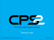 Logo for MOTOTRBO Customer Programming Software (CPS 2.0) free download by Motorola Solutions on a light blue background.