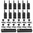 Motorola RMM2050 12 pack plus Multi Unit Charger plus Speaker Microphones