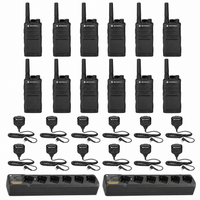 Motorola RMM2050 12 pack plus Multi Unit Charger plus Speaker Microphones