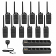 Motorola RMV2080 twelve-radio bundle with two multi-unit chargers and speaker microphone