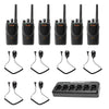 Motorola BPR40 6 Pack with multi unit charger and Speaker Microphones