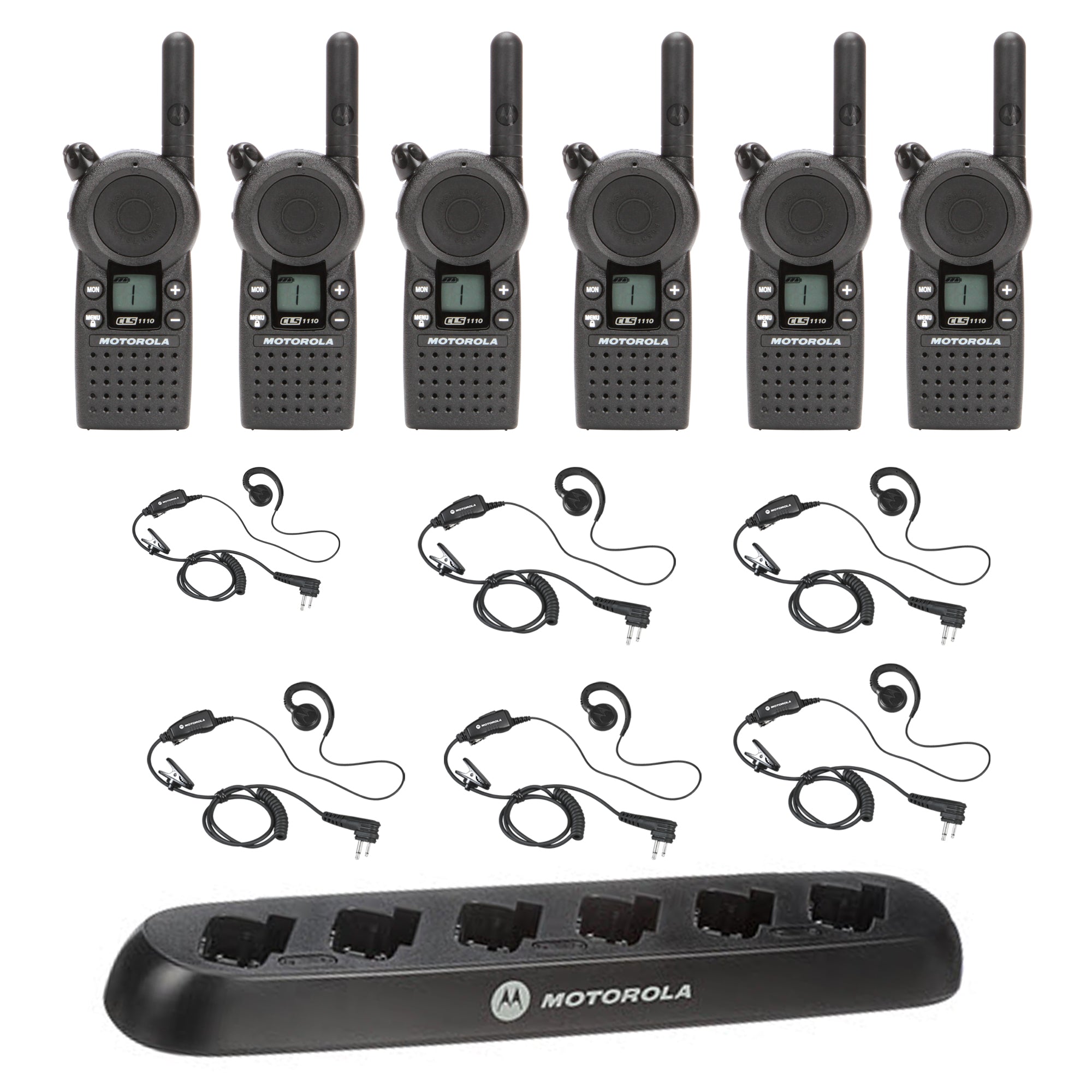 CLS1110 6 Pack Bundle with Multi Charger and Headsets