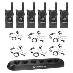 📦 6 Motorola CLS1410 Two-Way Radios – Compact, durable, and designed for professional use.