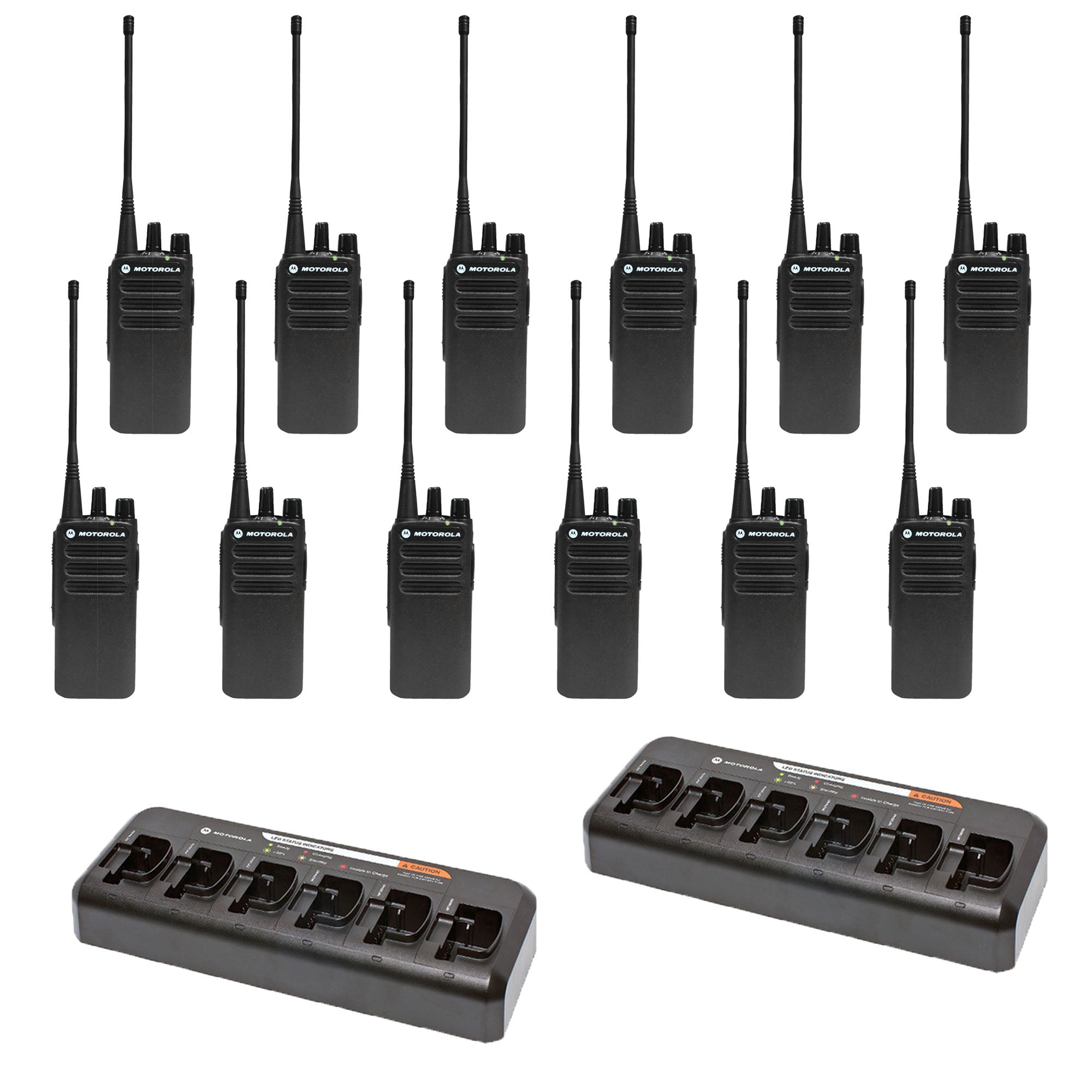 Motorola CP100D Non-Display 12 Pack bundle with multi unit charger|  TwoWayRadioGear