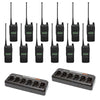 Motorola CP100D Limited-Display 12 Pack Bundle with Multi-Unit Chargers