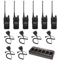 
              Motorola CP100D Limited-Display 6 Pack bundle with multi unit charger and Speaker Microphones
            