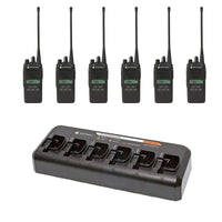 Motorola CP185 6 Pack Bundle with Multi Unit Charger