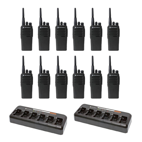 Motorola CP200d 12 Pack with Multi Unit Charger