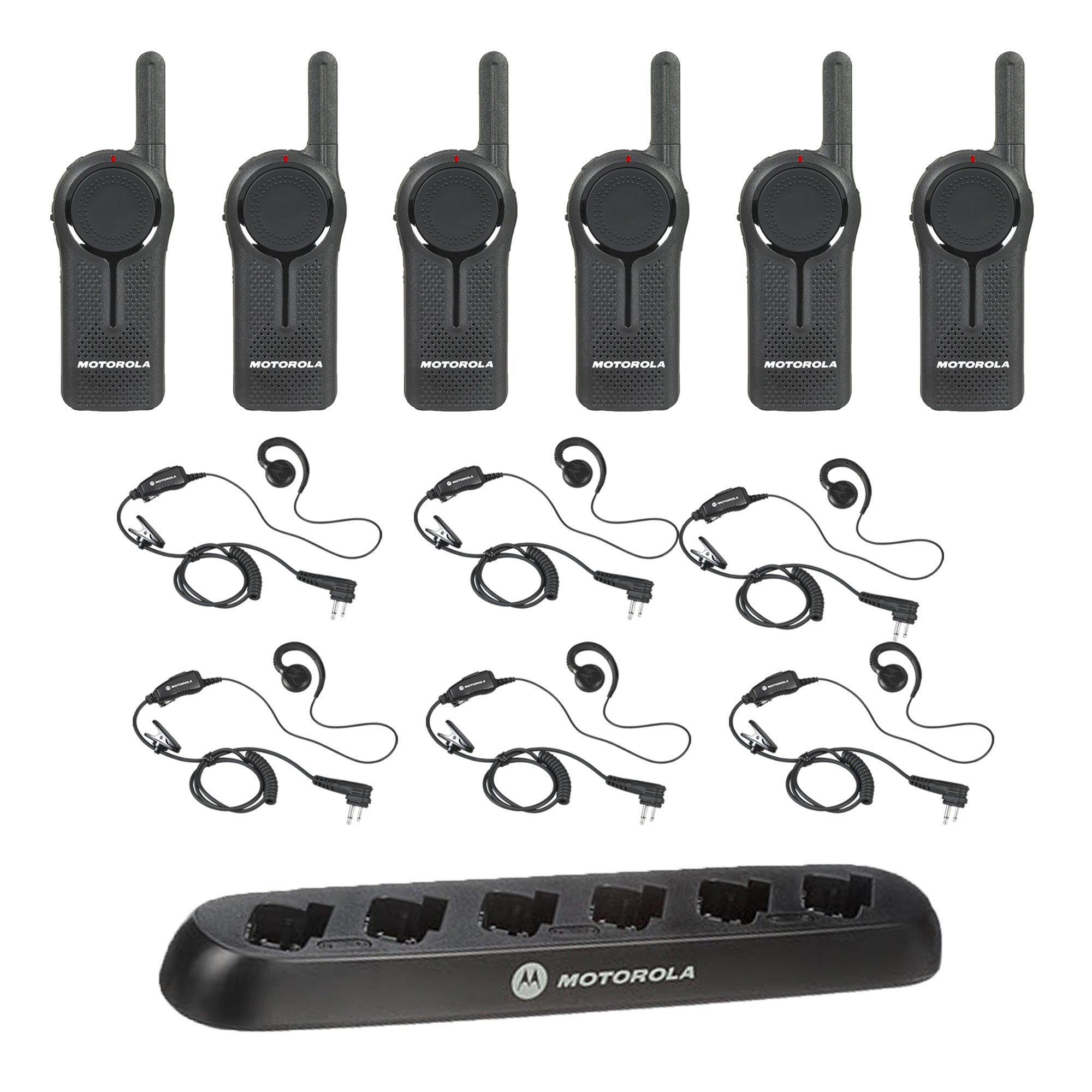 Motorola DLR1060 Pack Bundle with Multi-Unit Charger and Headsets|  TwoWayRadioGear