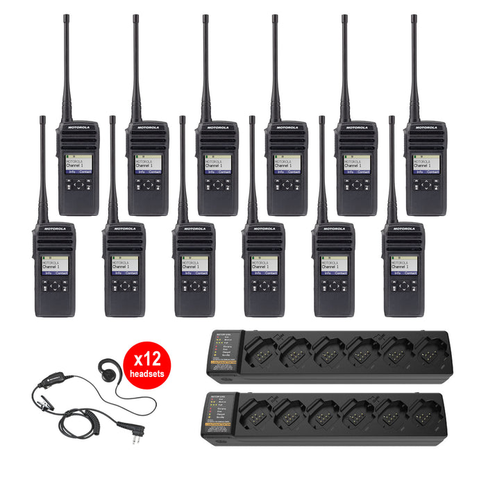 DTR700 12 Pack with Multi Unit Charger and Headsets