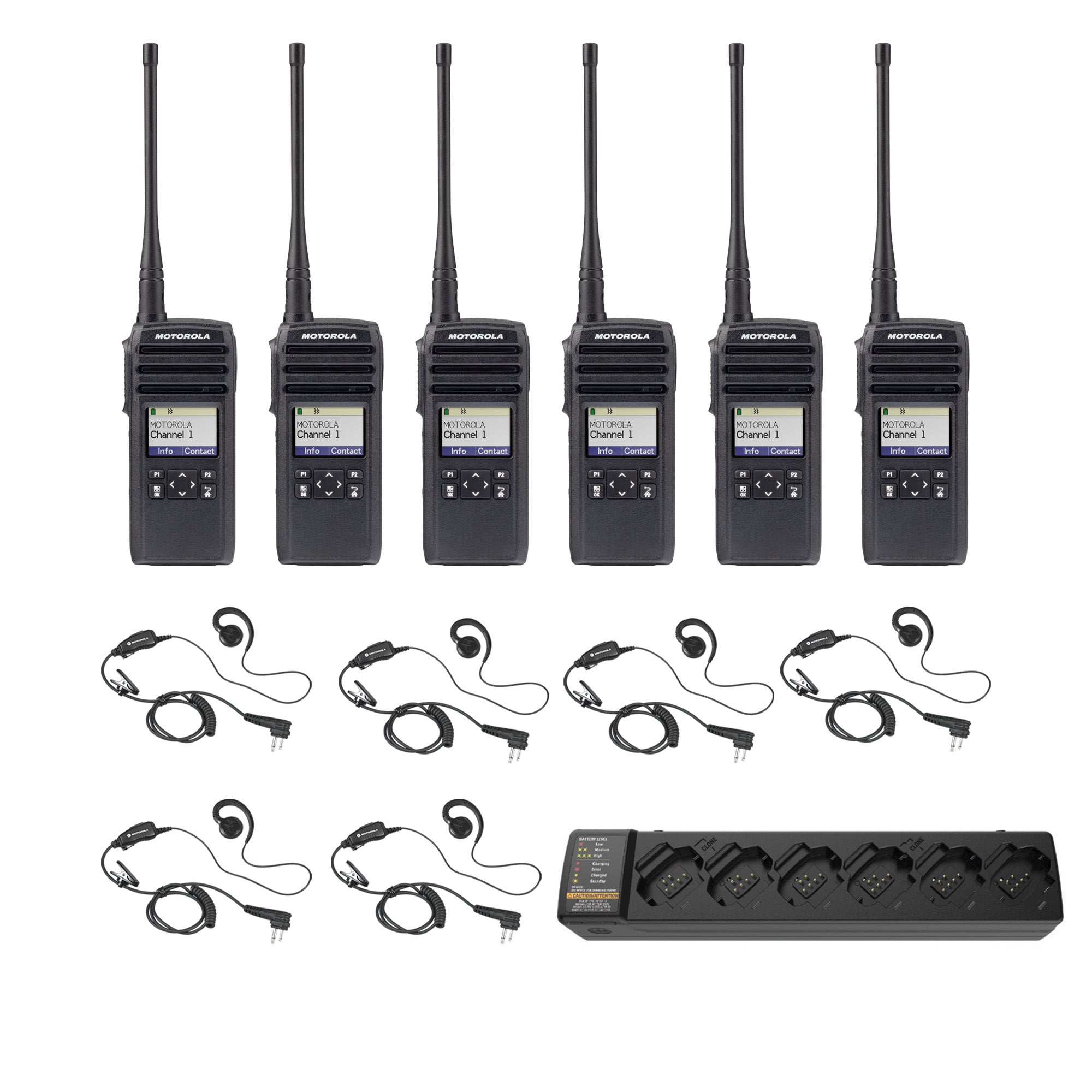 x Motorola RDU4100 RDX Business Series Two-Way UHF Radio (Black) (RDU4100) Pack Bundle - 1